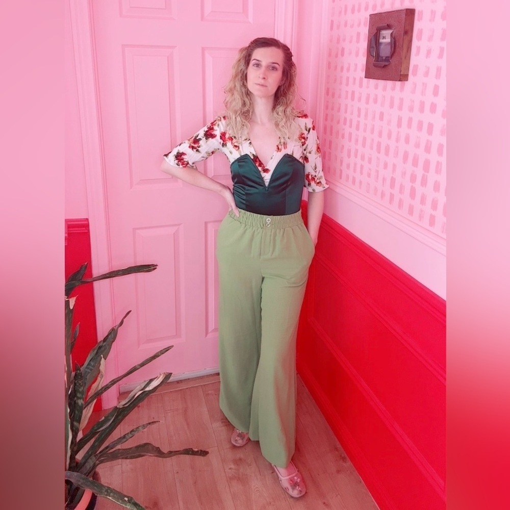 Emerald Green Strapless Bodysuit
